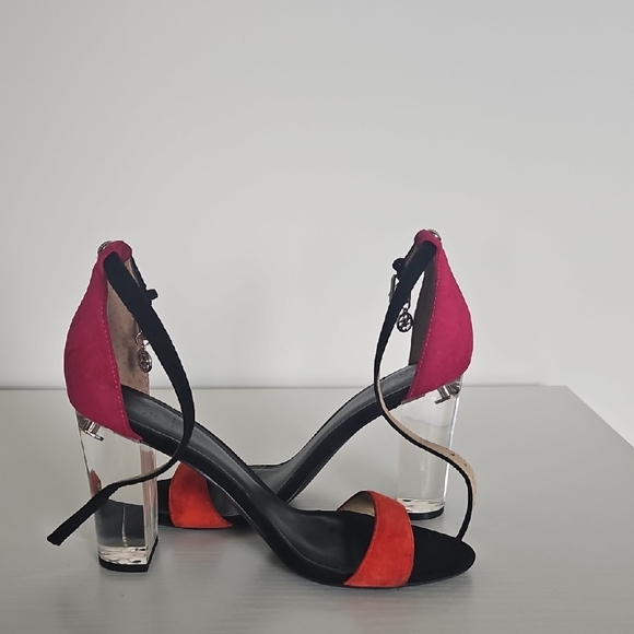 GUESS Colorblock Lucite Block Heel - Picture 1 of 3